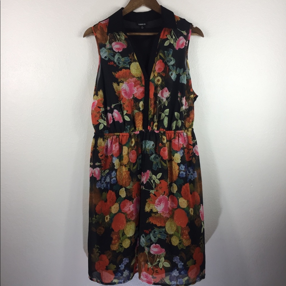 Torrid Sleeveless Collared Summer Dress 1X